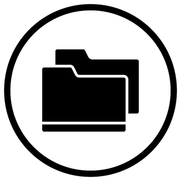 Ilustración del diseño del icono vectorial de la carpeta