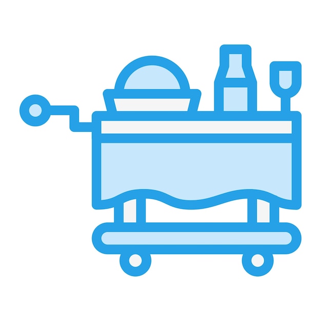 Ilustración del diseño del icono vectorial del carrito de comida