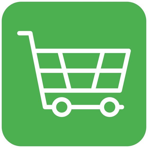 Ilustración del diseño del icono vectorial del carrito
