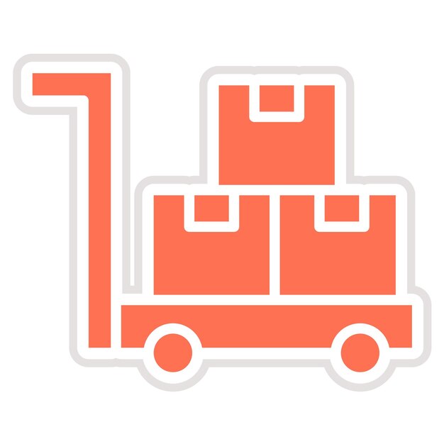 Ilustración del diseño del icono vectorial del carrito