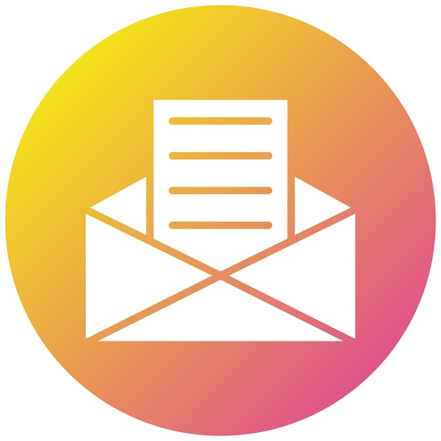 Ilustración del diseño del icono vectorial de la carta de portada
