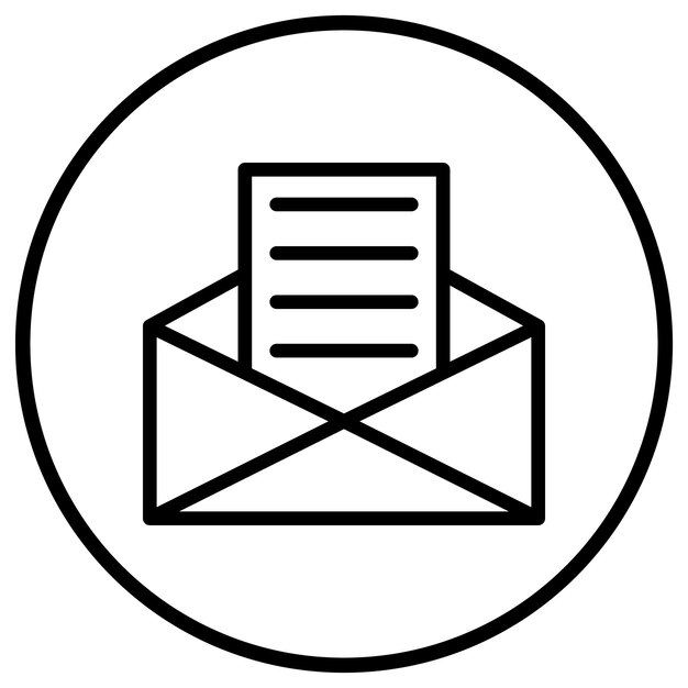 Ilustración del diseño del icono vectorial de la carta de portada