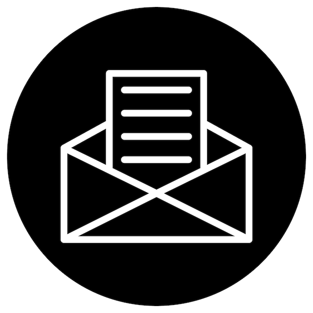 Ilustración del diseño del icono vectorial de la carta de portada