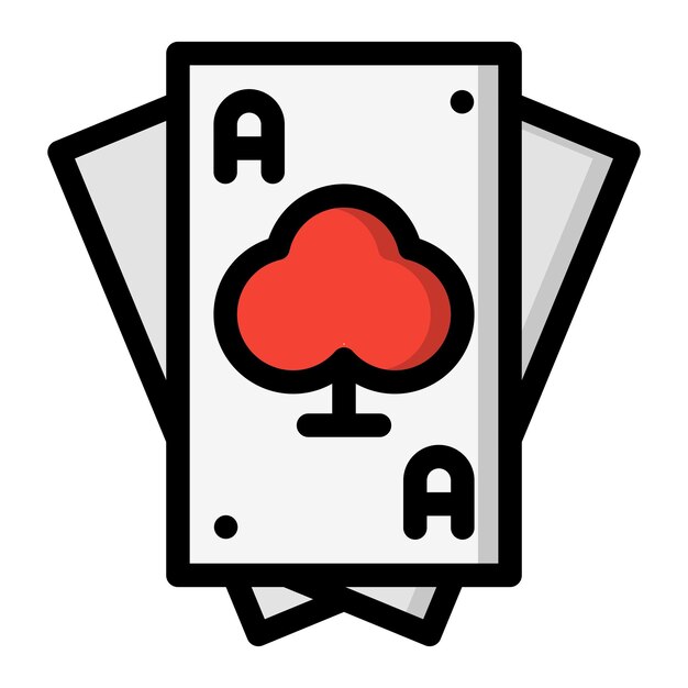 Ilustración del diseño del icono vectorial de las cartas de juego