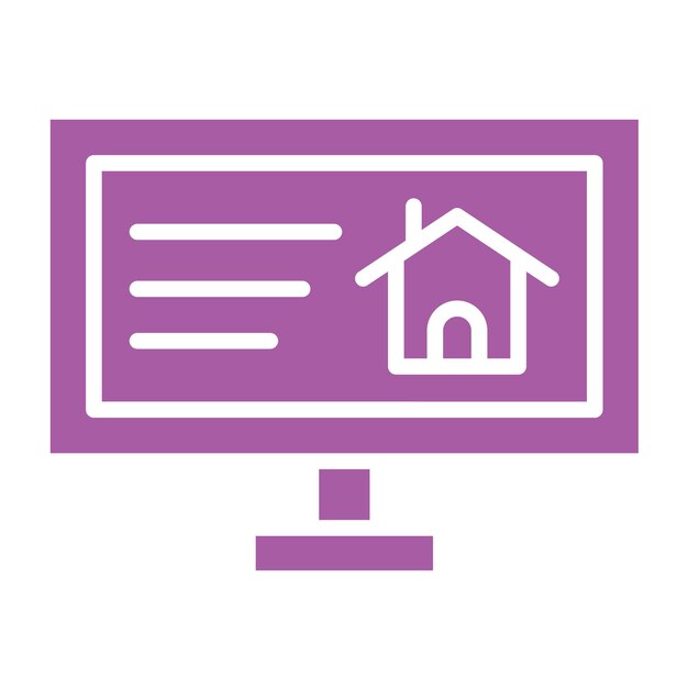 Ilustración del diseño del icono vectorial de la casa de computadoras