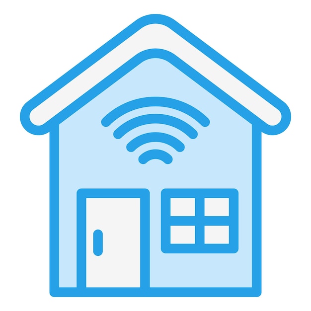 Ilustración del diseño del icono vectorial de la casa inteligente