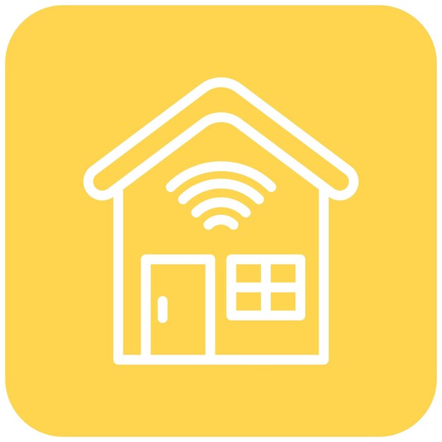 Ilustración del diseño del icono vectorial de la casa inteligente