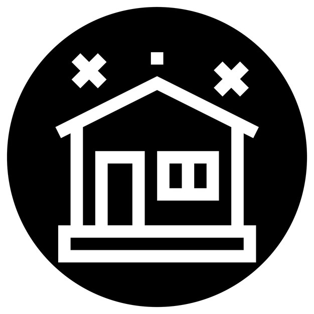 Ilustración del diseño del icono vectorial de la casa limpia