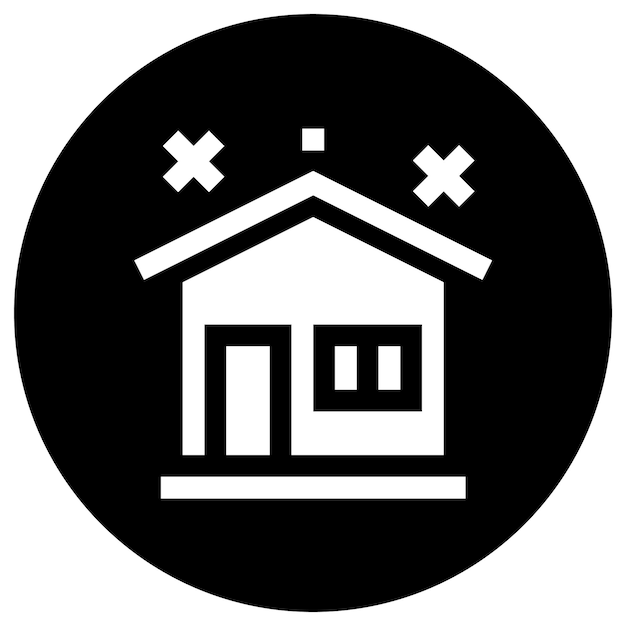 Ilustración del diseño del icono vectorial de la casa limpia