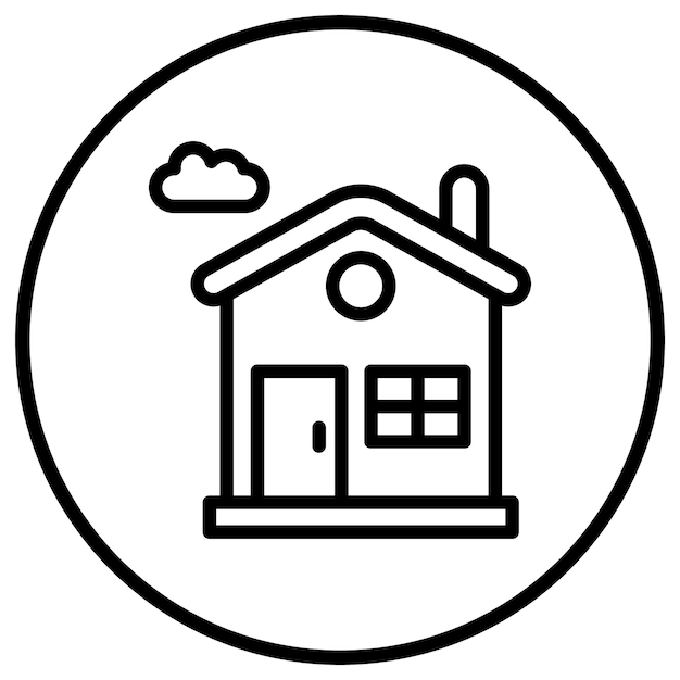 Ilustración del diseño del icono vectorial de la casa