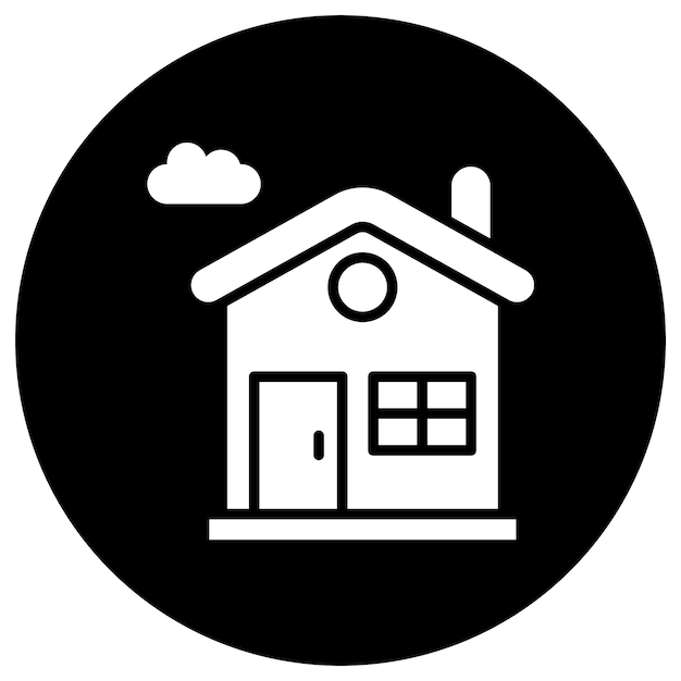 Ilustración del diseño del icono vectorial de la casa