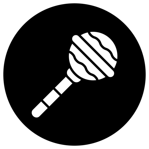 Ilustración del diseño del icono vectorial de la cascabel de bebé