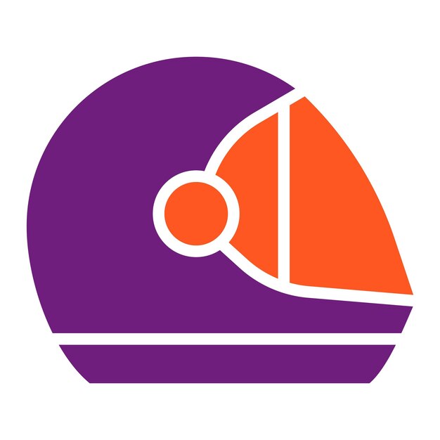 Ilustración del diseño del icono vectorial del casco