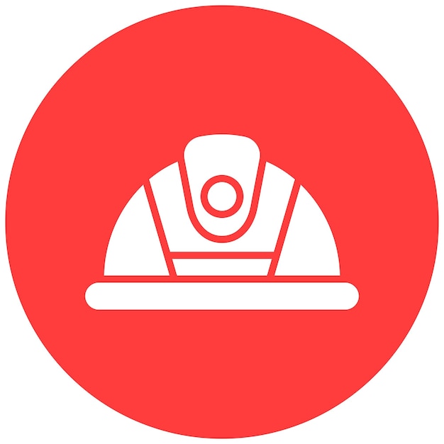 Ilustración del diseño del icono vectorial del casco