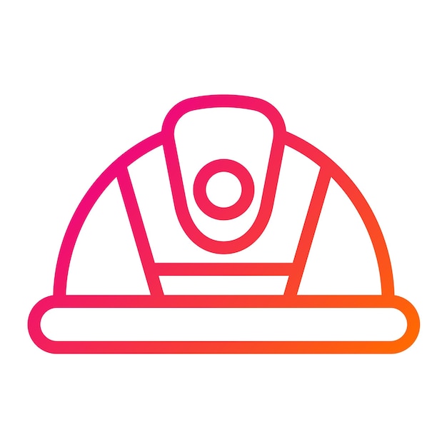 Ilustración del diseño del icono vectorial del casco