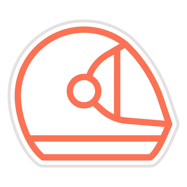 Ilustración del diseño del icono vectorial del casco