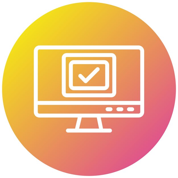 Ilustración del diseño del icono vectorial de la casilla de verificación