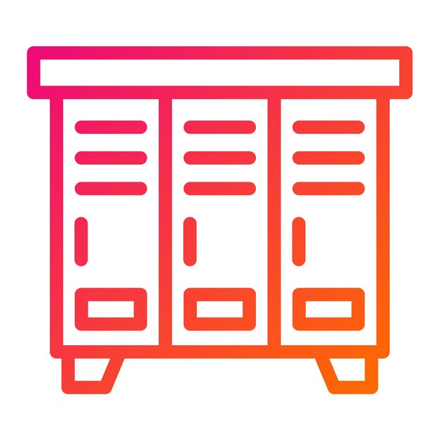 Ilustración del diseño del icono vectorial del casillero