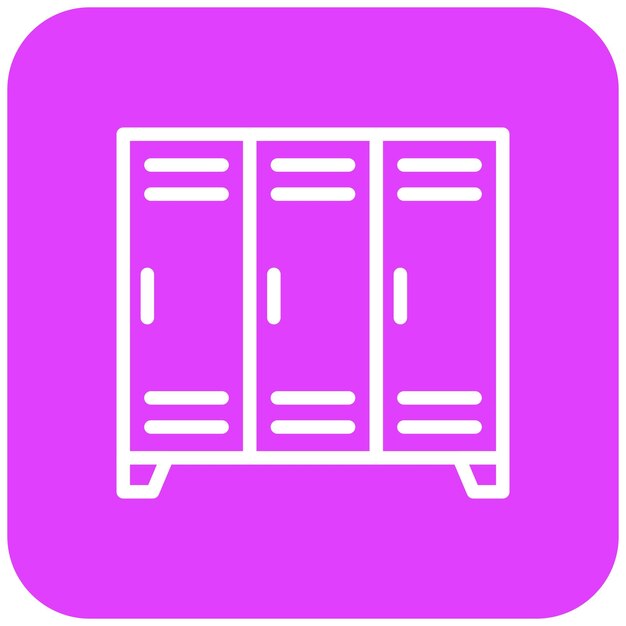 Ilustración del diseño del icono vectorial de los casilleros
