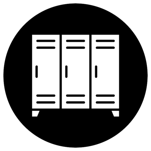 Ilustración del diseño del icono vectorial de los casilleros