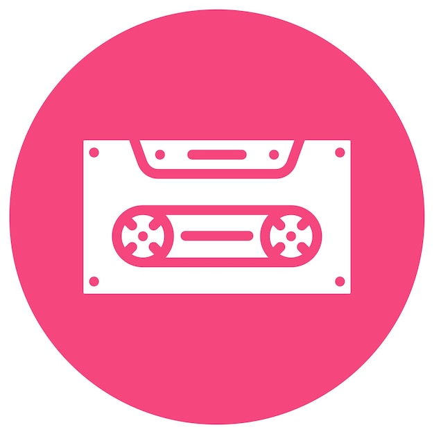 Ilustración del diseño del icono vectorial del cassette