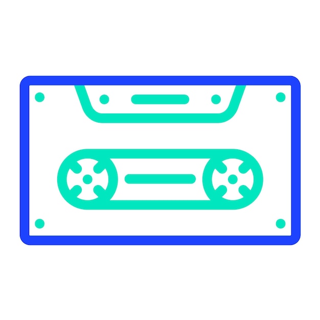 Ilustración del diseño del icono vectorial del cassette