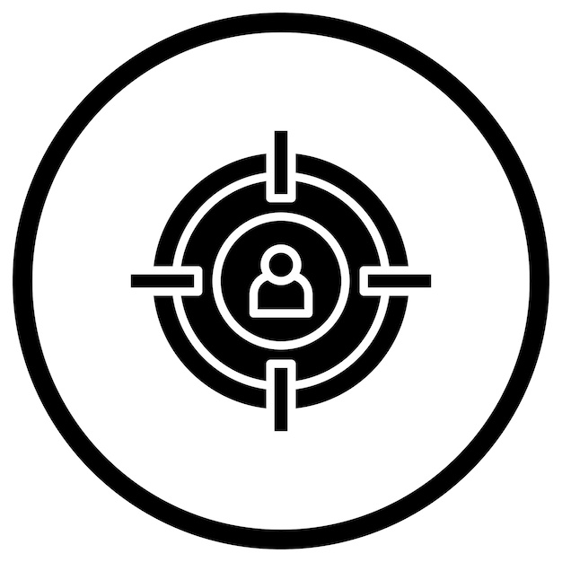 Ilustración del diseño del icono vectorial de caza de cabezas