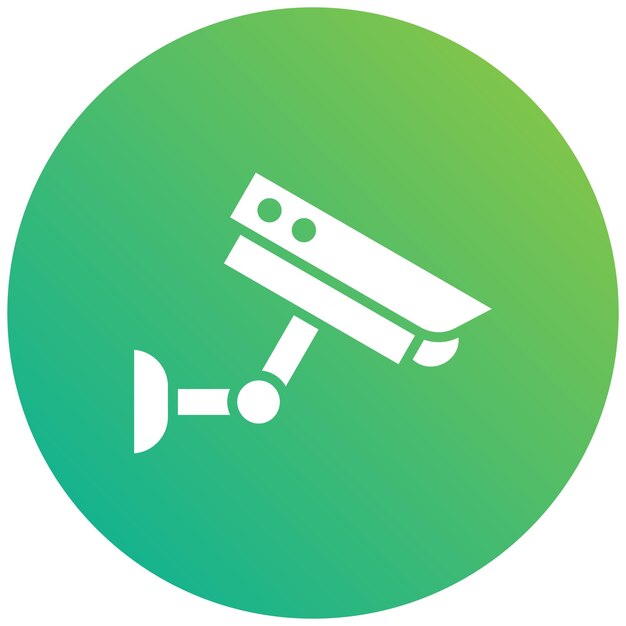 Ilustración del diseño del icono vectorial de CCTV