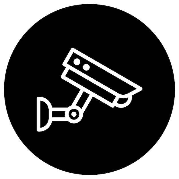 Ilustración del diseño del icono vectorial de CCTV