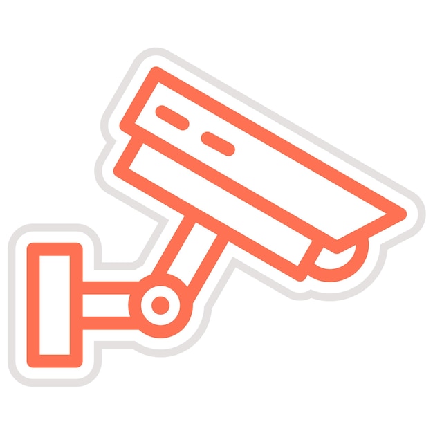Ilustración del diseño del icono vectorial de CCTV