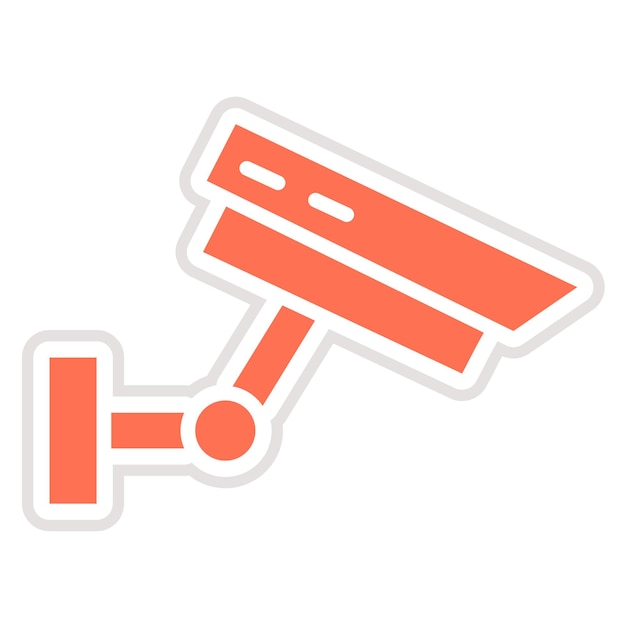Ilustración del diseño del icono vectorial de CCTV