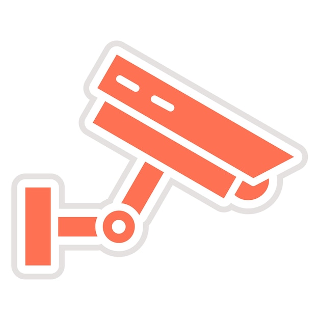 Ilustración del diseño del icono vectorial de CCTV
