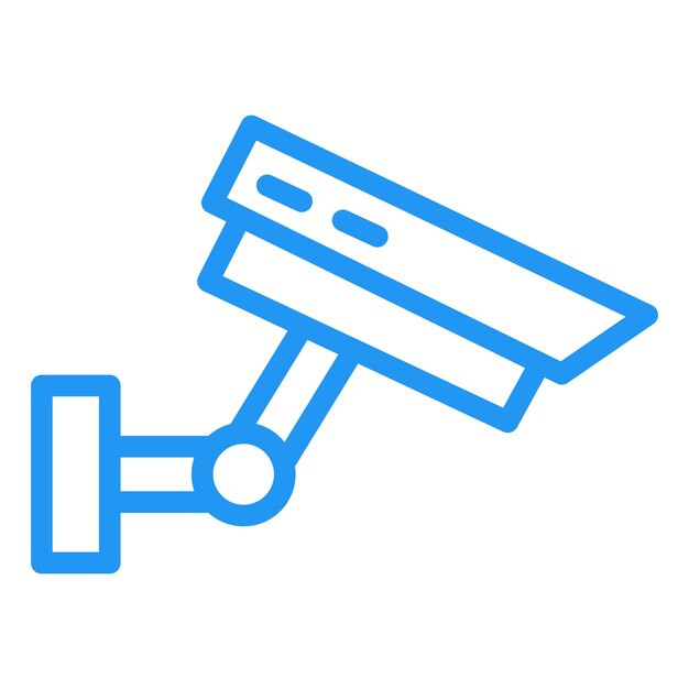 Ilustración del diseño del icono vectorial de CCTV