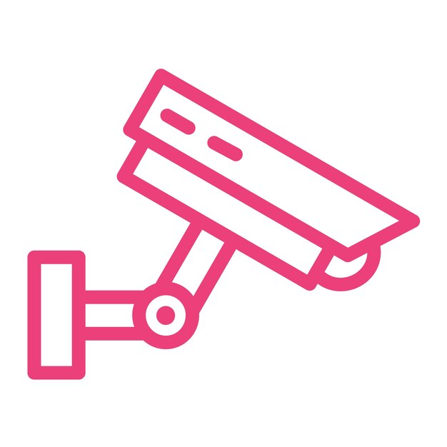 Ilustración del diseño del icono vectorial de CCTV