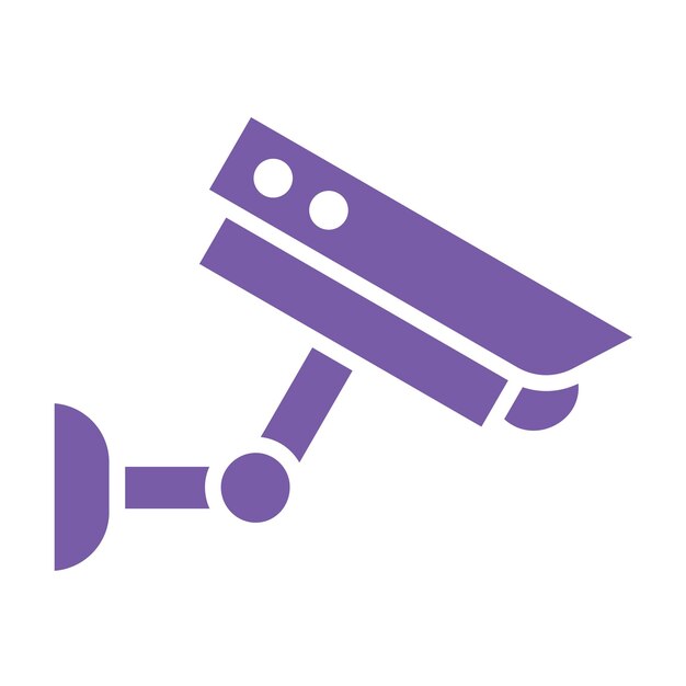 Ilustración del diseño del icono vectorial de CCTV