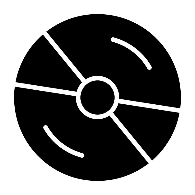 Ilustración del diseño del icono vectorial de CD