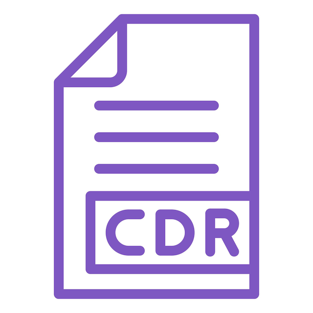 Ilustración del diseño del icono vectorial CDR