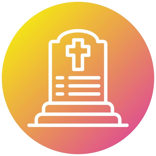 Ilustración del diseño del icono vectorial del cementerio