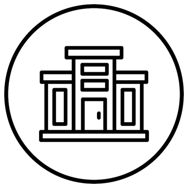 Ilustración del diseño del icono vectorial del centro comercial