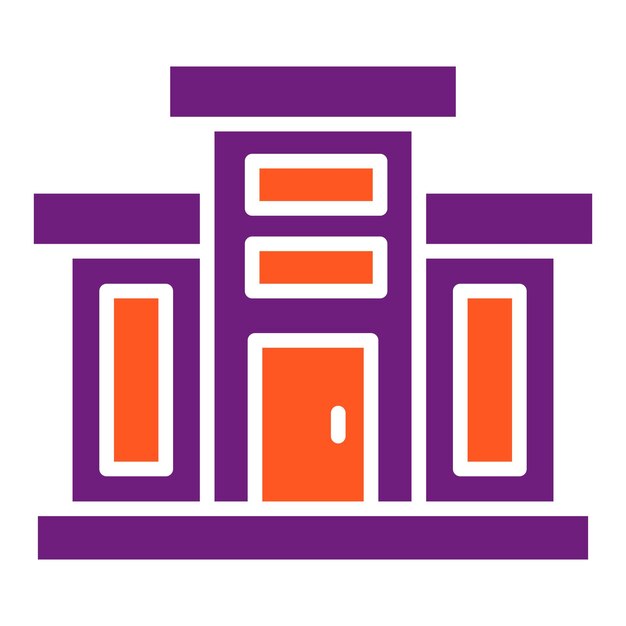 Ilustración del diseño del icono vectorial del centro comercial