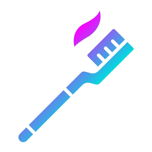 Ilustración del diseño del icono vectorial del cepillo de dientes