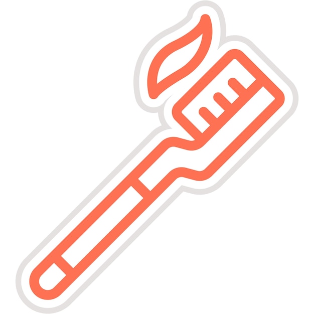 Ilustración del diseño del icono vectorial del cepillo de dientes