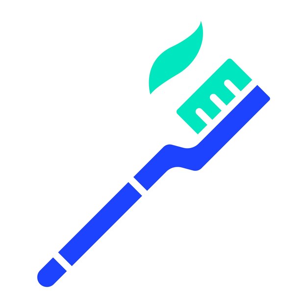 Ilustración del diseño del icono vectorial del cepillo de dientes