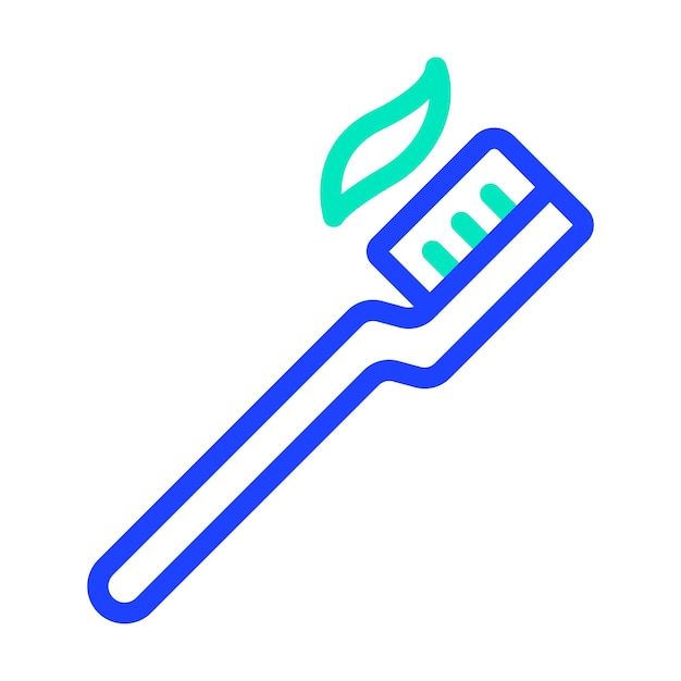 Ilustración del diseño del icono vectorial del cepillo de dientes