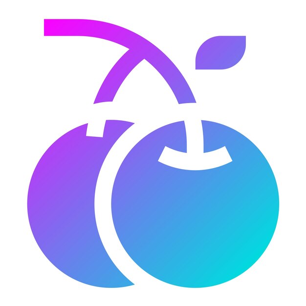 Ilustración del diseño del icono vectorial de cereza