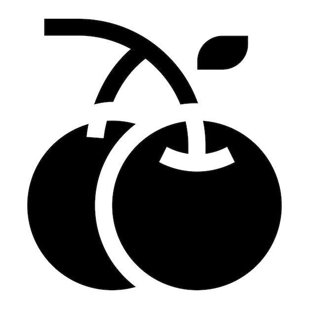 Ilustración del diseño del icono vectorial de cereza