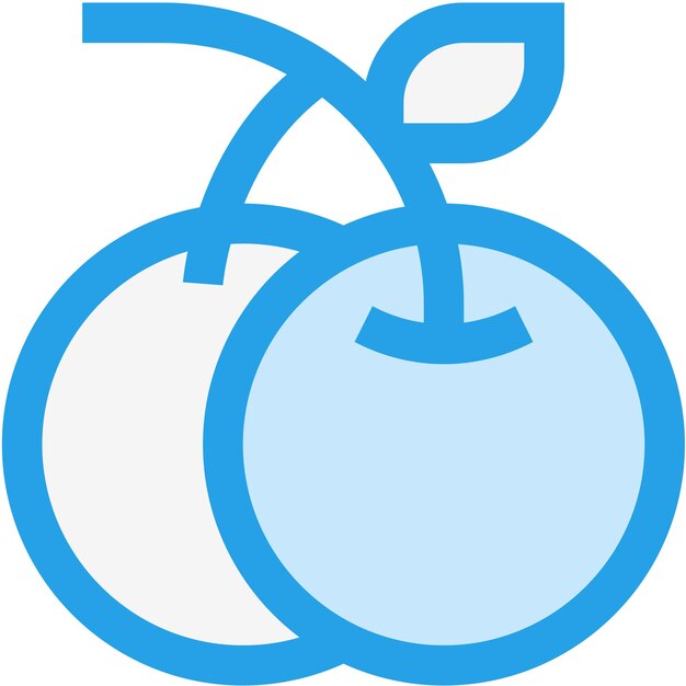 Ilustración del diseño del icono vectorial de cereza