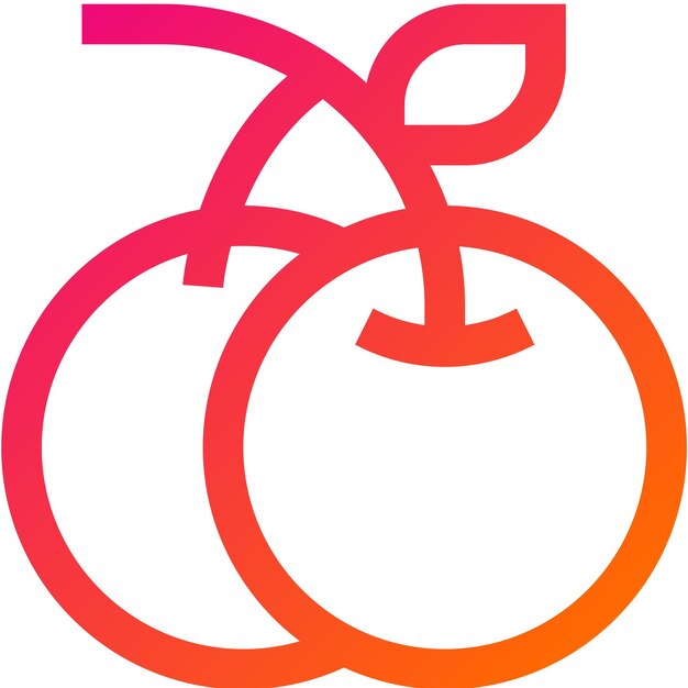 Ilustración del diseño del icono vectorial de cereza