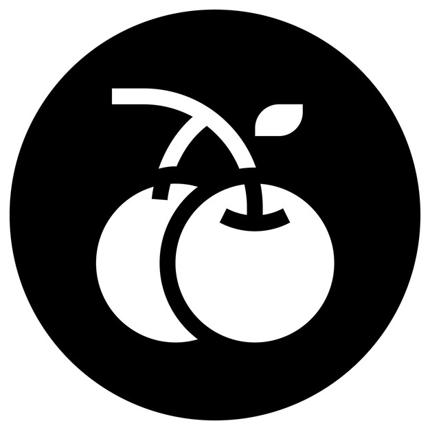 Ilustración del diseño del icono vectorial de cereza