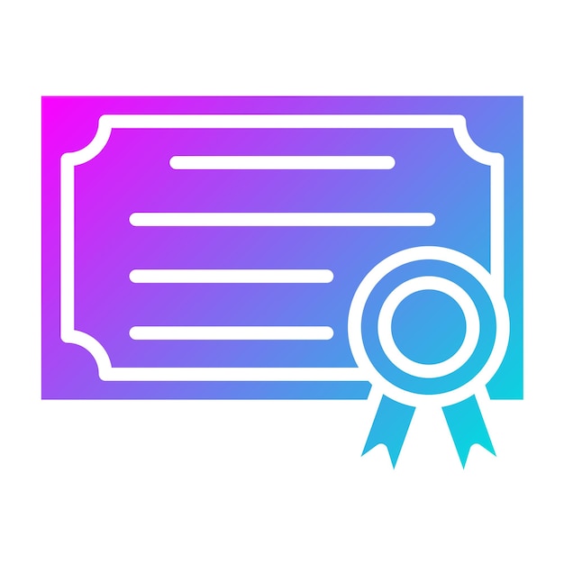 Ilustración del diseño del icono vectorial del certificado